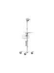 Compulocks Rolling VESA Medical Floor Stand With Universal Tablet Holder White