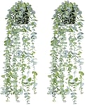BACAMA Artificial Hanging Plants in Pots Fake Ivy Vine Leaves for Home Kitchen G