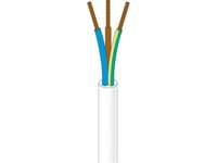 Nkt Tilledning Rund, Pvc 3G0,75Mm² Pkaj Sort 300/500V Ring, Kabeldiameter 7,6Mm - (100 Meter)