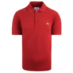 Lacoste Classic Fit Short Sleeve Collared Red Mens Polo Shirt L1212 Y5S