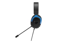 ASUS TUF Gaming H3 - Micro-casque - circum-aural - filaire - jack 3,5mm - noir, bleu