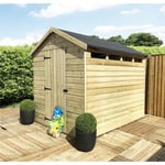 8 x 4 Security Pressure Treated Apex Shed with a Single Door