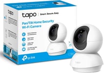 TP-Link Tapo Pan/Tilt Smart Security Camera, Indoor CCTV, 360° Rotational View