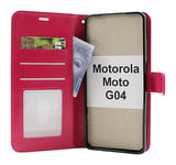 Crazy Horse Wallet Motorola Moto G04 (Hotpink)