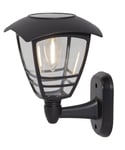 Felix vegglampe, Solcelle, 10 lumen, Sort