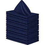 12 st tygservetter, 2020 tum satin bordservetter, återanvändbara servetter tyg för bröllopsfest marinblå Navy Blue