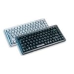 CHERRY Compact Keyboard G84-4100, German layout, QWERTZ keyboard, wired keyboard, compact design, ML mechanics, light grey