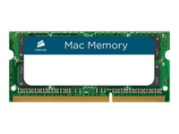 CORSAIR Mac Memory - DDR3L - kit - 16 Go: 2 x 8 Go - SO DIMM 204 broches - 1600 MHz / PC3-12800 - CL11 - 1.35 V - mémoire sans tampon - non ECC
