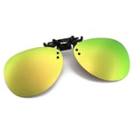 Clip-on Aviator solbriller pilot briller guld spejl glas