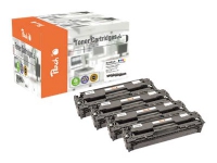 Peach Combi-Pack - 4-pack - svart, gul, cyan, magenta - kompatibel - återanvänd - tonerkassett (alternativ för: HP 305A) - för HP LaserJet Pro 300 M351, 400 M451, MFP M375, MFP M475