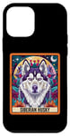 Coque pour iPhone 12 mini Carte de tarot Husky sibérien pour les amoureux des chiens maman et papa