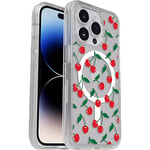 OtterBox Symmetry+ Transparente Coque pour iPhone 14 Pro pour MagSafe, Antichoc, Anti-Chute, Fine, supporte 3 x Plus de Chutes Que la Norme Militaire, Cherry on Top