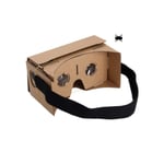 Virtual Reality 3D VR Cardboard Goggle Headset | Comfortable Head Lengthened Strap | Compatible With NFC 3.5 to 5.4 Inch Screens | 3D Glasses Smartphones iOS & Android Movies Games Videos |