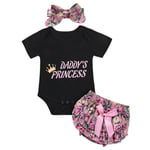 3/4pcs Baby's Romper Outfit Sets Jumpsuit Bodysuit Floral Style 1 12-18 Months