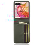 EIDERWOOD Motorola Razr 50 Ultra 5G PU Läderfodral med Korthållare - Grön