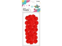 Titanum Polyester pomponger 25mm röd 30st