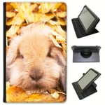 Fancy A Snuggle Bunny Rabbit In Hiding In Leaves Universal Faux Leather Case Cover/Folio for the Samsung Galaxy Tab A 10.1 inch