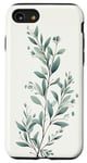 iPhone SE (2020) / 7 / 8 Leaves Botanical Plant Line Art Sage Green Wildflower Floral Case