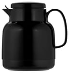 Helios Mondo Pichet isotherme en plastique avec passoire à thé, noir, 14,2 x 13,6 x 19,3 cm