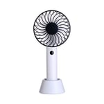 Portable fan WJ 180 degree rotation of the fan handheld portable charging small fan usb (Color : White, Size : 208 * 95 * 68MM)