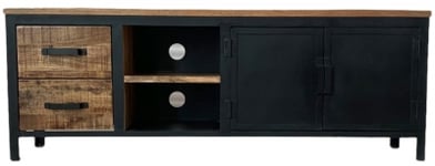 Jaipur Induse Industrial Large TV Unit, 160cm with Storage for Television Upto 65inch Plasma
