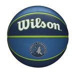 Wilson Basketball, NBA Team Tribute Model, MINNESOTA TIMBERWOLVES, Outdoor, Rubber, Size: 7