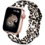 Armband i silikon för Apple Watch, LEOPARD, 42/44/45 mm, Multicolor, Storlek S