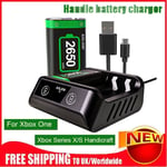 Controller Battery Charger + 2x2650 mAh Rechargeable Batteries for Xbox Series X
