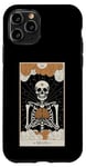 Coque pour iPhone 11 Pro Funny Please Use Your Brain Tarot Card Squelette