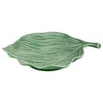 Bordallo Pinheiro Leaves Folhas Serveringsfat, 27x37 cm Grønn Fajanse