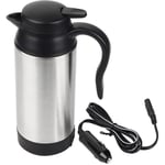 Thé de café de bouilloire électrique de voiture d'acier inoxydable de 750ML pour la tasse de chauffage d'eau de Thermos 12V