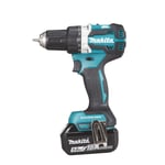 Makita Bore-/skruemaskine DDF484RTJ 18V med 2 stk. 5,0Ah batterier og lader i MAKPAC