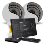 Q Acoustics E120 Black Bluetooth HiFi System - 2 x Qi65CB Ceiling Speakers