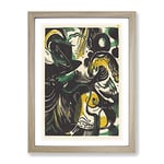 Genesis Ii By Franz Marc Classic Painting Framed Wall Art Print, Ready to Hang Picture for Living Room Bedroom Home Office Décor, Oak A4 (34 x 25 cm)