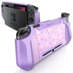 Bb Violet - Dockable Case For Nintendo Switch Mumba Blade Series Tpu Grip Cover Compatible With Nintendo Switch Console &amp Joy-Con Controller