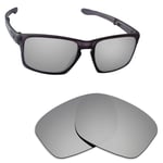 Hawkry Polarized Replacement Lenses for-Oakley Sliver F Sunglass Silver Titanium