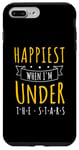 iPhone 7 Plus/8 Plus Happiest When I'm Under the Star Night Skys Quotes Cosmic Case