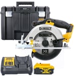 DeWalt DCS391 18V XR li-ion 165mm Circular Saw With 1 x 5.0Ah Battery, Charge...