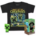 Leksakshallen - Funko Pocket Pop! Tee (Child): Minecraft - Blue Creeper Vinyl Figure and T Shirt (S)