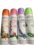 Yardley Body Sprays x 4 English Honeysuckle Lily Of The Valley Rose 4 x 75ml