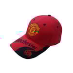 Broderad keps Unisex justerbara fotbollsmössor Red Devil Red
