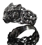 Northern Viking Jewelry Fenrir Wolf ring NVJ-H-SO010