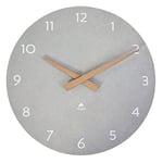 ALBA Horloge Murale - Bois - Quartz - Silencieuse - Précieuse - Look Moderne et Epuré - Gris HORMILENA G 32 cm