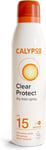 Calypso Clear Protect Dry Mist Spray SPF15 | Water Resistant sun spray | Non-gr