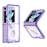 GKK Samsung Galaxy Z Flip5 skal - Genomskinligt Lila Transparent