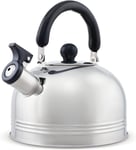 2L Stainless Steel Whistling Camping Kettle Cordless Gas Hob Kitchen Teapot