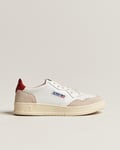 Autry Medalist Low Leather/Suede Sneaker White/Red