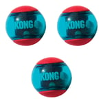 KONG Leke Squeezz Action Ball 3p Flerfarget