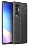 NOKOER Case for OPPO Find X3 Neo, TPU Slim Phone Case, Flexible Material Air Cushion Anti-Drop Design Cover [Anti-Fingerprint] Silicone Case - Black