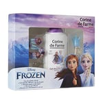 Corine de Farme - Coffret Cadeau Reine des Neiges 2 Disney - Eau de Toilette 30ml + Gel Douche 300ml + Set Barrettes & Bracelet - Fabriqué en France